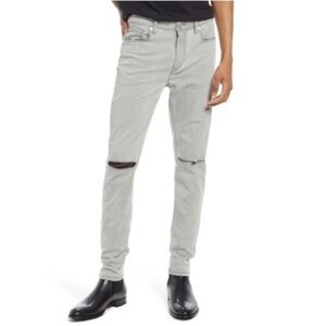 NWT Monfrere Mens Greyson Distressed Stone Jeans reg $298